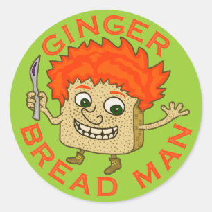 Funny Ginger Bread Man Christmas Pun Classic Round Sticker