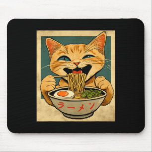 Funny Ginger Cat Ramen Japanese Kawaii Anime Cat G Mouse Mat