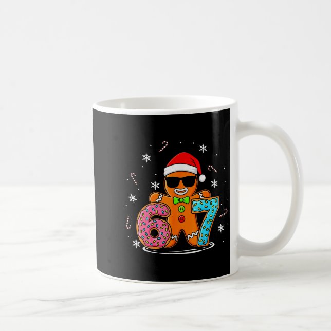 Funny Gingerbread 67 Six Seven Ice Cream Drip Chri Coffee Mug (Right)