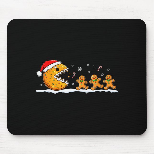 Funny Gingerbread Christmas Cookie Baking Boys Gir Mouse Mat (Front)