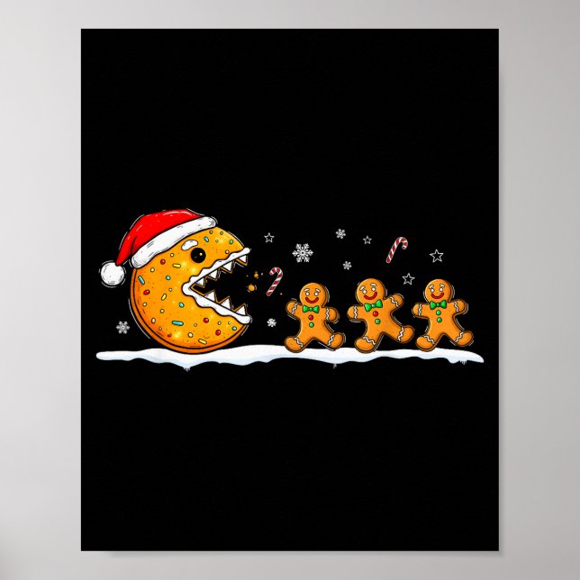 Funny Gingerbread Christmas Cookie Baking Boys Gir Poster (Front)