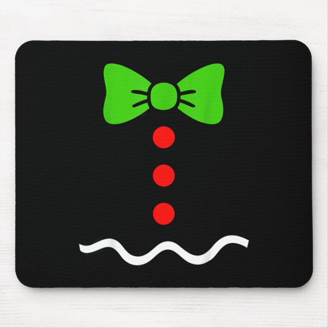 Funny gingerbread christmas cookie xmas costume mouse mat (Front)