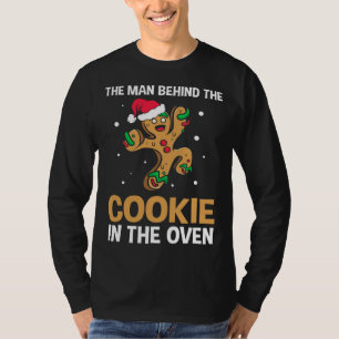 Funny Gingerbread Christmas Gender Reveal For Dad T-Shirt