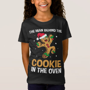 Funny Gingerbread Christmas Gender Reveal For Dad T-Shirt