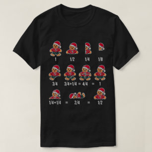 Funny Gingerbread Christmas Math Design T-Shirt