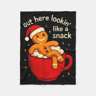 Funny Gingerbread Christmas Snack Cookies Boys Tod Fleece Blanket