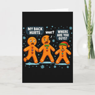 Funny Gingerbread Christmas Snow Cookie Design Men Card
