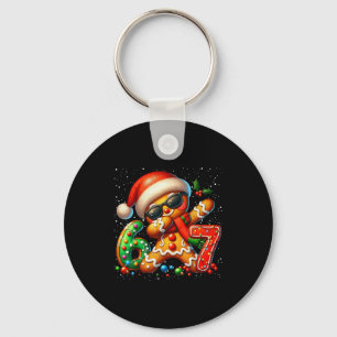 Funny Gingerbread Dabbing Six Seven 67 Meme Christ Key Ring