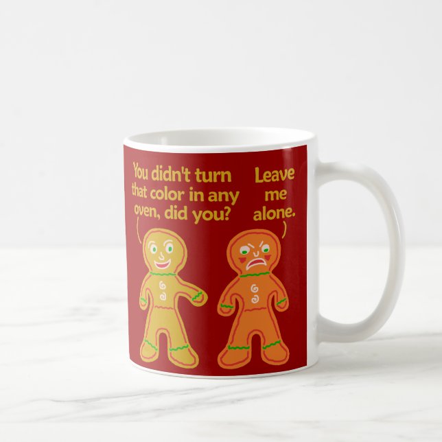 Funny Gingerbread Fake Tan Christmas Coffee Mug (Right)
