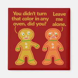 Funny Gingerbread Fake Tan Christmas Magnet