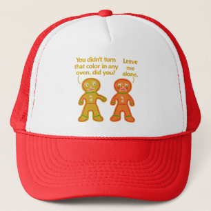 Funny Gingerbread Fake Tan Christmas Trucker Hat