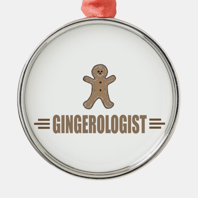 Funny Gingerbread House Metal Tree Decoration (Front)