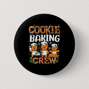 Funny Gingerbread Lovers Cookie Baking Crew Christ 6 Cm Round Badge
