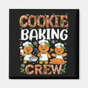 Funny Gingerbread Lovers Cookie Baking Crew Christ Magnet