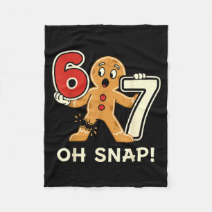 Funny Gingerbread Man 67 Six Seven For Adult Kids Fleece Blanket
