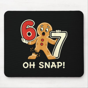 Funny Gingerbread Man 67 Six Seven For Adult Kids  Mouse Mat