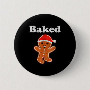 Funny Gingerbread Man Baked Cookie Baking Adult Ch 6 Cm Round Badge