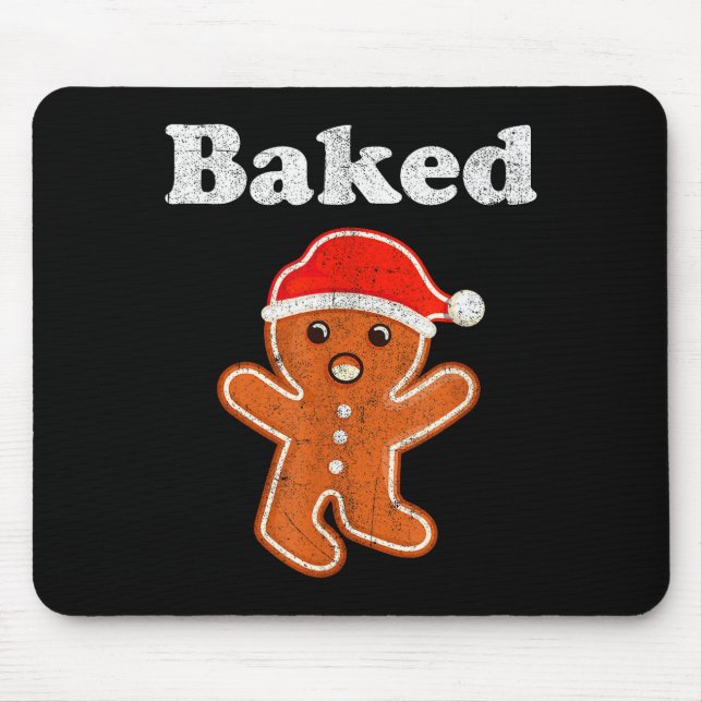 Funny Gingerbread Man Baked Cookie Baking Adult Ch Mouse Mat (Front)
