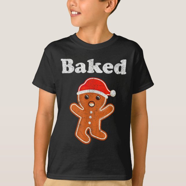Funny Gingerbread Man Baked Cookie Baking Adult Ch T-Shirt (Front)