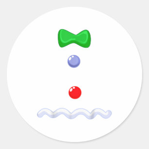 Funny Gingerbread Man Christmas Costume Classic Round Sticker