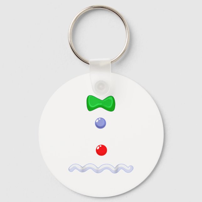 Funny Gingerbread Man Christmas Costume  Key Ring (Front)