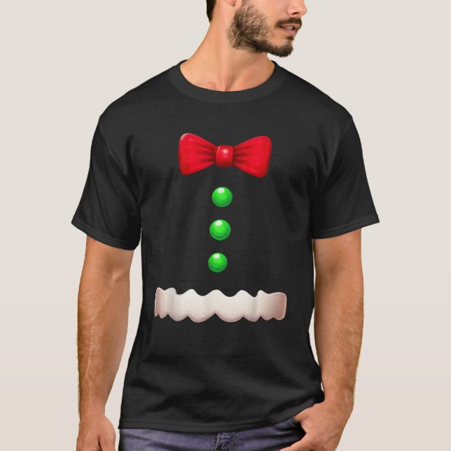 Funny Gingerbread Man Christmas Costume Kids Boys  T-Shirt (Front)