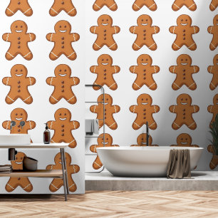 Funny Gingerbread Man Christmas Festive  Wallpaper