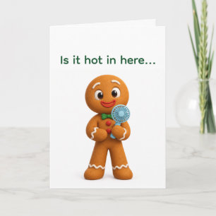 Funny Gingerbread Man Christmas Holiday Card