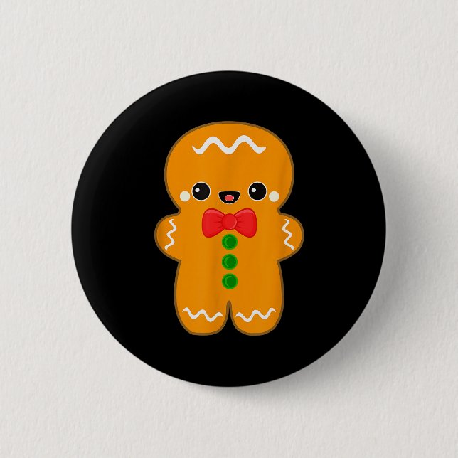 Funny Gingerbread Man Christmas Men Women Adult Yo 6 Cm Round Badge (Front)