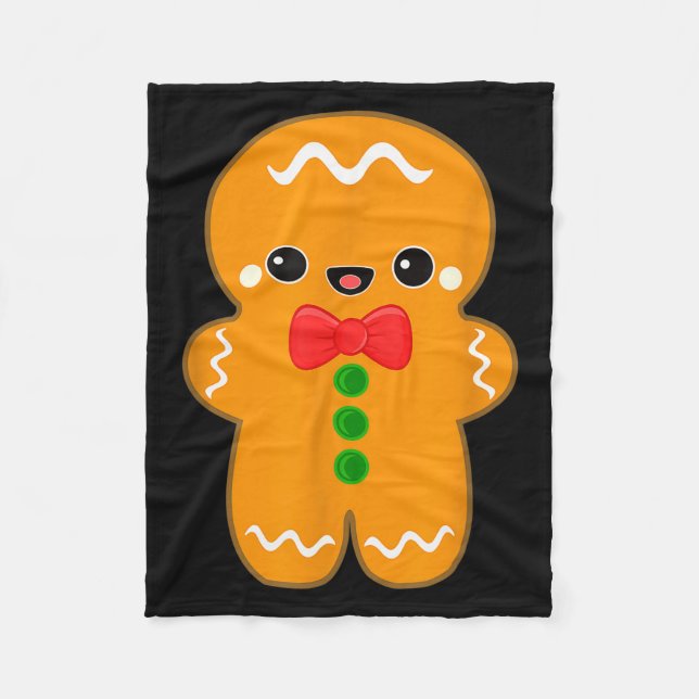 Funny Gingerbread Man Christmas Men Women Adult Yo Fleece Blanket (Front)