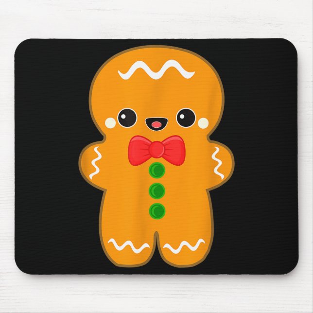 Funny Gingerbread Man Christmas Men Women Adult Yo Mouse Mat (Front)