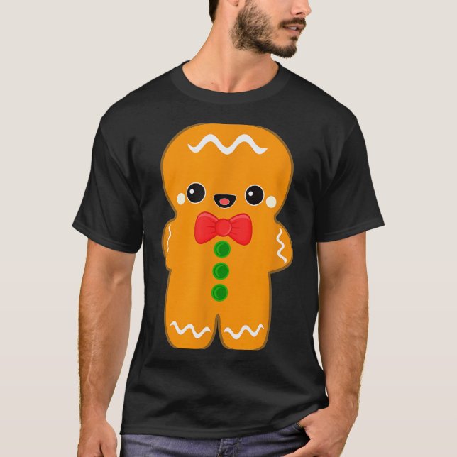 Funny Gingerbread Man Christmas Men Women Adult Yo T-Shirt (Front)