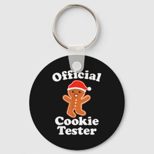 Funny Gingerbread Man Cookie Tester Christmas  Key Ring