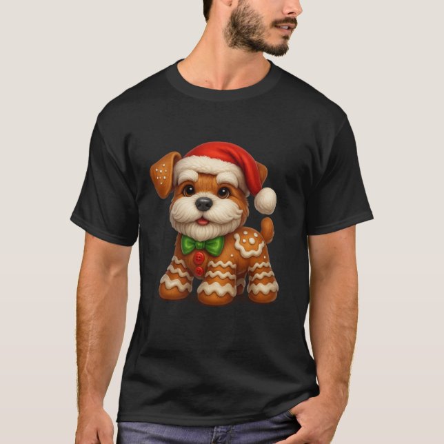 Funny Gingerbread Man Dog Christmas Tees Womens Me (Front)