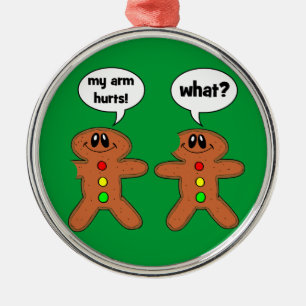 funny gingerbread man metal tree decoration