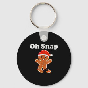 Funny Gingerbread Man Oh Snap Christmas Cookie Cos Key Ring