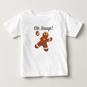 Funny Gingerbread Man Oh Snap Christmas Gift Baby T-Shirt