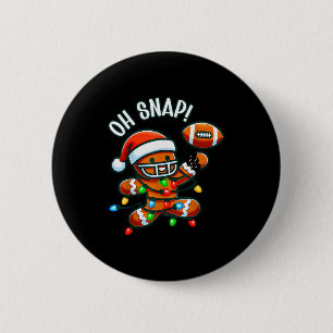 Funny Gingerbread Man Pajamas &amp; Pjs Xmas Holid 6 Cm Round Badge