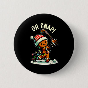 Funny Gingerbread Man Pajamas &amp; Pjs Xmas Holid 6 Cm Round Badge