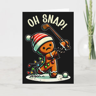 Funny Gingerbread Man Pajamas &amp; Pjs Xmas Holid Card