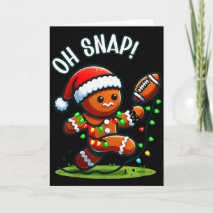 Funny Gingerbread Man Pajamas & Pjs Xmas Holid Card