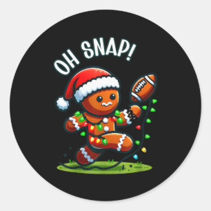 Funny Gingerbread Man Pajamas & Pjs Xmas Holid Classic Round Sticker