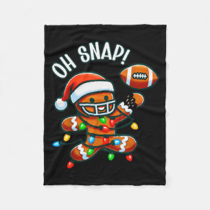 Funny Gingerbread Man Pajamas &amp; Pjs Xmas Holid Fleece Blanket