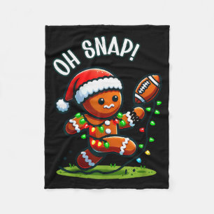 Funny Gingerbread Man Pajamas &amp; Pjs Xmas Holid Fleece Blanket