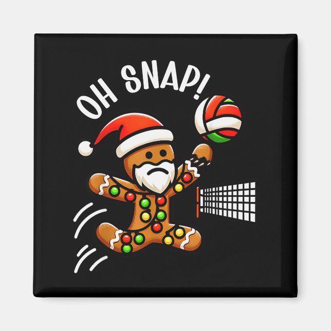 Funny Gingerbread Man Pajamas &amp; Pjs Xmas Holid Magnet (Front)