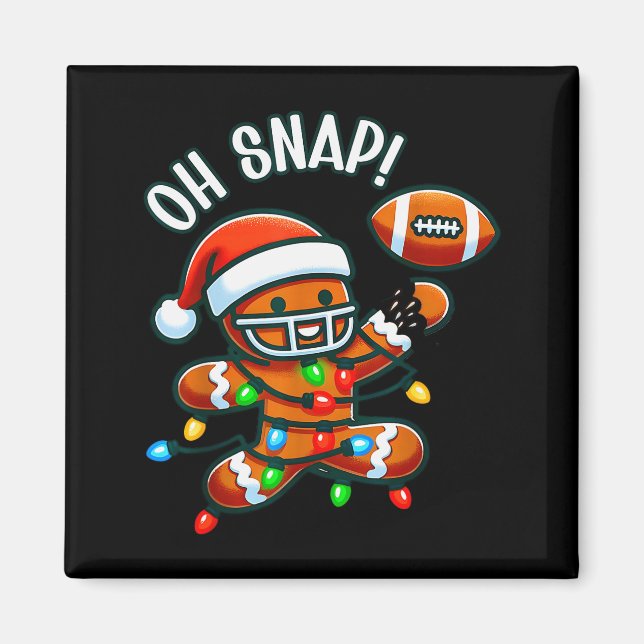 Funny Gingerbread Man Pajamas &amp; Pjs Xmas Holid Magnet (Front)