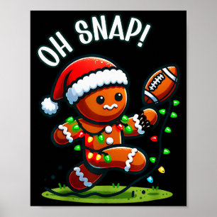 Funny Gingerbread Man Pajamas &amp; Pjs Xmas Holid Poster