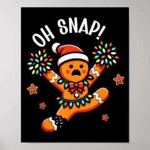 Funny Gingerbread Man Pajamas &amp; Pjs Xmas Holid Poster
