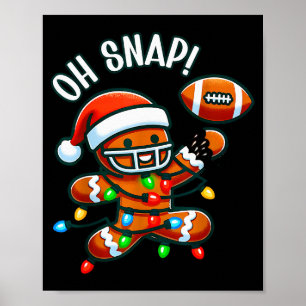 Funny Gingerbread Man Pajamas &amp; Pjs Xmas Holid Poster