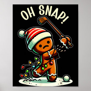 Funny Gingerbread Man Pajamas &amp; Pjs Xmas Holid Poster